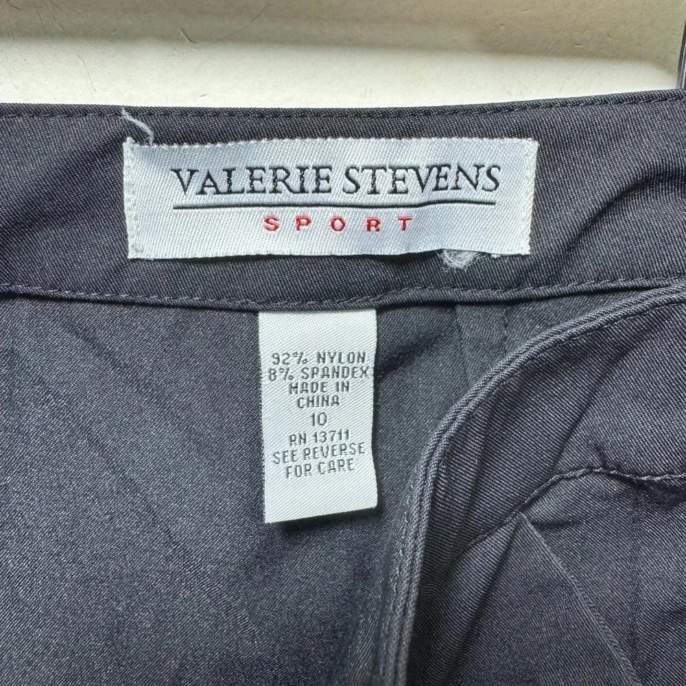 Valerie Stevens Sports Vtg Parachute Convertible Y2K Utility Maxi Skirt 10 Black
